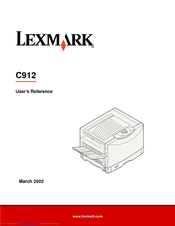 Lexmark C912dn User Reference Manual