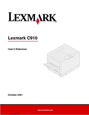 Lexmark 12N0006 - C 910dn Color Laser Printer User Reference Manual