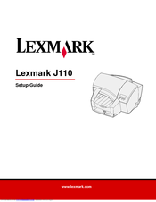 Lexmark 44J0000 - J 110 Color Inkjet Printer Setup Manual