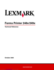 Lexmark FORMS 249X Technical Reference