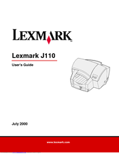 Lexmark 44J0000 - J 110 Color Inkjet Printer User Manual