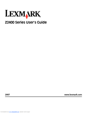 Lexmark Z2420 - Z Color Inkjet Printer User Manual