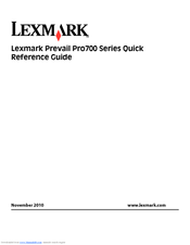 Lexmark Prevail Pro706 Reference Manual