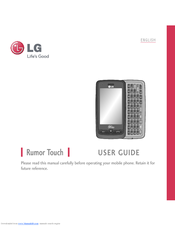 LG LG-VS750 User Manual