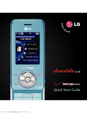LG Chocolate - Blue Ice Quick Start Manual