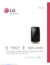 LG VOLT LG700 User Manual