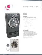 LG D5966W - 27in Gas Dryer Specifications