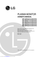 LG MZ-50PZ43R' MZ-50PZ43S Owner's Manual