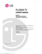 LG 42PX3DLV-UC Owner's Manual