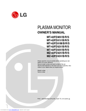 LG MT-42PZ40S Owner's Manual