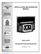 Lennox EARTH STOVE 2800HT Installation And Operation Manual