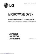 LG LMV1825SBQ Owner's Manual & Cooking Manual