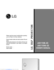 LG AN110W-JD Owner's Manual
