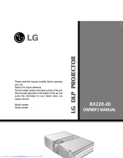 LG BX220 Owner's Manual