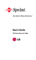 LG SPRINT PCS  VISIONPHONE User Manual