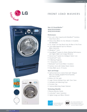 LG WM2688HNMA - 27in Front-Load Steam Washer Specifications
