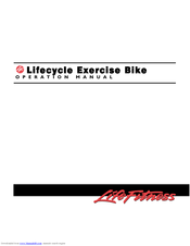 Life Fitness Lifestyle Exercise Bike LC8500 Operation Manual
