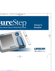 Lifescan SureStep blood glucose monitoring system Owner's Booklet