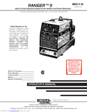 Lincoln Electric RANGER IM511-D Operator's Manual