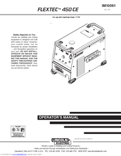 Lincoln Electric FLEXTEC 450 CE Operator's Manual