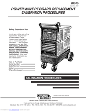 Lincoln Electric IM573 Calibration Information Manual