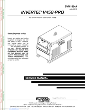 Lincoln Electric INVERTEC SVM199-A Service Manual