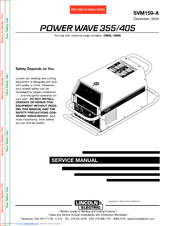 Lincoln Electric POWER WAVE 405 Service Manual
