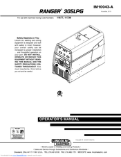 Lincoln Electric RANGER 305LPG IM10043-A Operator's Manual