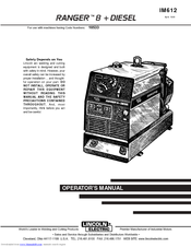 Lincoln Electric RANGER IM612 Operator's Manual