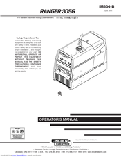 Lincoln Electric RANGER IM834-B Operator's Manual