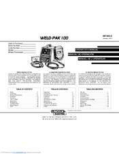 Lincoln Electric WELD-PAK 100 Operator's Manual