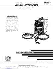 Lincoln Electric WELDMARK 135 PLUS IM789 Operator's Manual