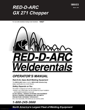 Lincoln Electric RED-D-ARC GX 271 Chopper Operator's Manual
