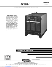 Lincoln Electric IM481-B Operator's Manual