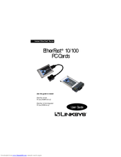 Linksys PCMPC100 - EtherFast 10/100 PC Card User Manual