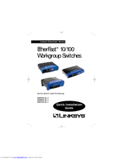 Linksys EZXS16W - EtherFast 10/100 Workgroup Switch Quick Installation Manual