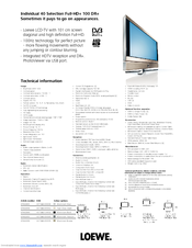 Loewe -HD+ 100 DR+ Technical Information