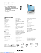 Loewe -HD+ 100 DR+ Technical Specifications