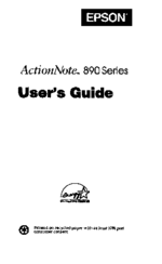 Epson ActionNote 890 User Manual