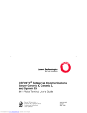 Lucent Technologies DEFINITY Generic 3 User Manual