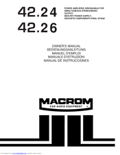 Macrom 42.24 Owner's Manual