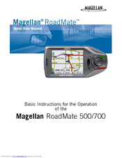 Magellan RoadMate 700 - Automotive GPS Receiver User Manual
