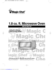 Magic Chef D18G1W Instruction Manual & Cooking Manual