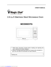 Magic Chef MCD990STG Owner's Manual