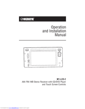 Magnadyne M1-LCD-2 Operation And Installation Manual