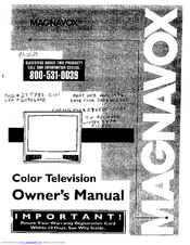 Magnavox 27TP83 C101 Owner's Manual