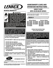 Lennox MPD-3530CNM Homeowner's Care And Operation Instructions Manual