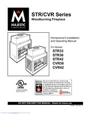 Majestic fireplaces STR42 Homeowner's Installation And Operating Manual