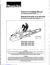Makita DCS6401 Owner's And Safety Manual