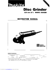 Makita DISC GRINDER 9505BH Instruction Manual